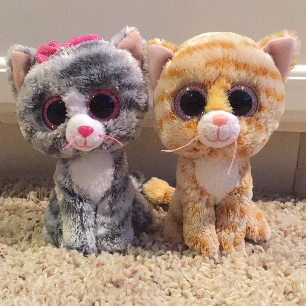 Two TY Cat Beanie Boos